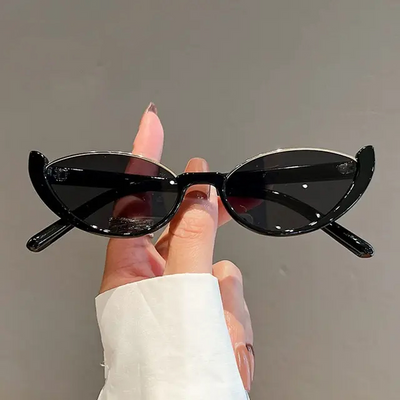 Сонцезахисні окуляри кошаче око жіночі чорні 121517 фото
