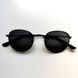 Сонцезахисні окуляри авіатори / крапельки чоловічі в металевій оправі чорні 240722 фото 1