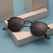 Сонцезахисні окуляри авіатори / крапельки чоловічі в металевій оправі чорні 240722 фото 2